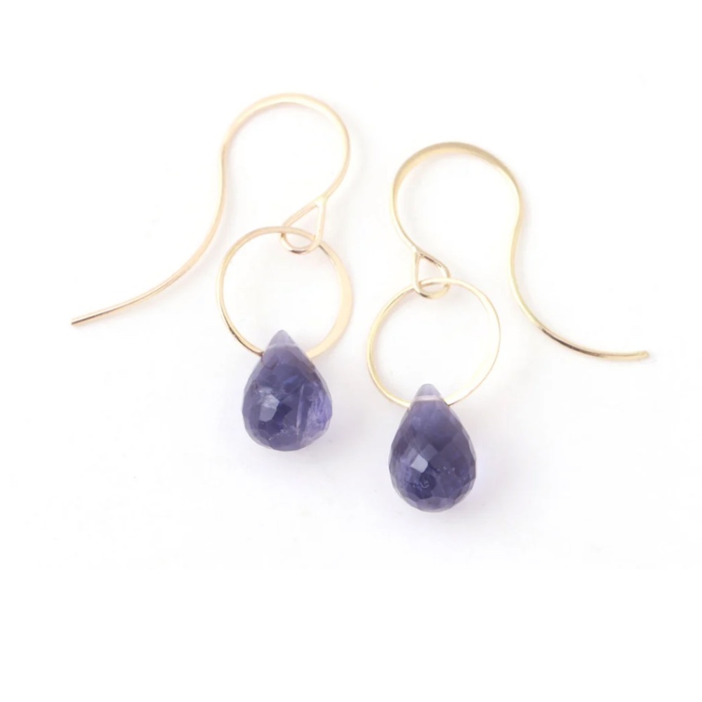 Melissa Joy Manning - Single Drop Earrings with Iolite